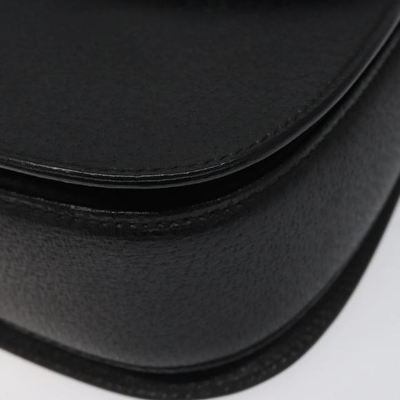 GUCCI Bamboo Hand Bag Leather Black Gold 000 2113 0188 Auth yk17496A - Picture 10 of 16